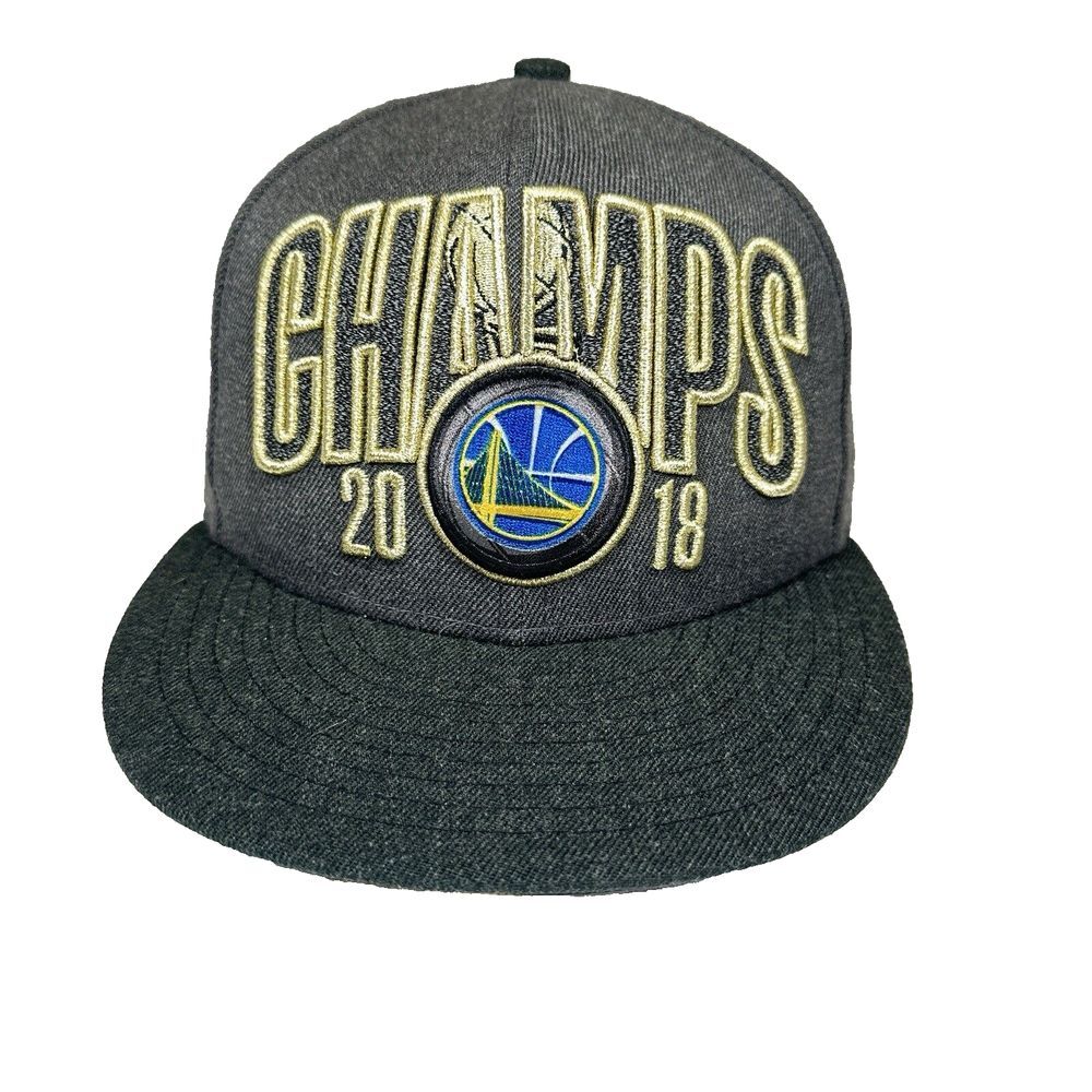 Golden State Warriors New Era 9Fifty Champs 2018 Mens Cap Hat Snapback Gray NBA - Picture 1 of 9